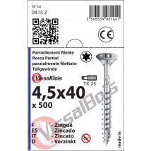 Vis Bois 4.5x40 Torx 500 Pcs