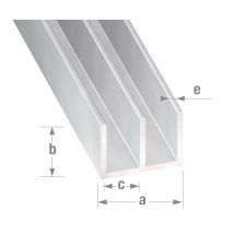 Profilé Double U Aluminium 10x16x1,3mm L.2 M - Cqfd