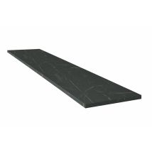 Plan De Travail Stratifié Marbre Noir Ibérique L.3070 X P.650 X Ép.38 Mm Hydrofuge