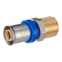 Raccord Mâle M.20x27 (3/4') Multicouche À Sertir Diam.16 Mm