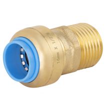 Raccord Mâle M.15x21(1/2'') Universel Cuivre / Multicouche / Per Automatique Diam.16 Mm - Tout Push