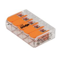 Borne Wago 221 Mini 5x4mm² A Levier - Bricoman
