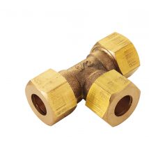 Raccord Té Cuivre À Compression Diam.14 Mm - Tout Push