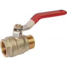 Vanne À Sphère V490 Passage Intégral Poignée Plate Mâle / Femelle 15 X 21 (1/2") - Bricoman