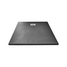 Receveur De Douche Extra-plat L.180 X L.80 Cm Ep.2,9 Cm Résine Gris Anthracite Senstures