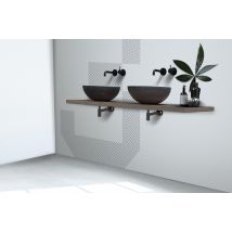 Plan De Travail De Salle De Bain Décor Chêne Grisé L.45 X L.120 X Ep.3 Cm Atlantis