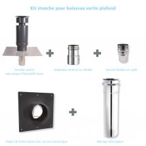 Kit Plafond C9 Noir Pour Poêle À Pellets Diam.80/125 Ard