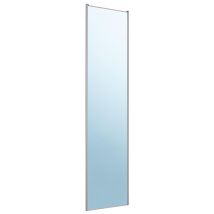 Porte De Placard Coulissante - 1 Vantail Miroir Argent - Profil Gris 10x600x2500mm