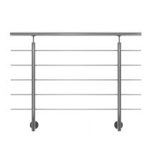 Garde Corps Intérieur Et Extérieur Inox 304 Long.1,5m Argent Fixation Au Mur, En Kit