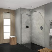 Panneau Mural Étanche Bord Rainure Béton Naturel 120 X 260 Cm Nuance - Polyrey
