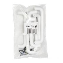 Lot 6 Poignées Plastique Blanc D10x96mm - Bricoman