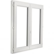 Fenêtre Pvc H.115 X L.120 Cm 2 Vantaux Blanc