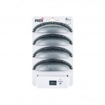 Lot 4 Poignée Coquille Vieil Argent L64mm - Bricoman