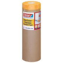 Bâche De Protection Peinture Papier Auto-adhésive L.0,30 M X L.25 M Easy Cover Kraft - Tesa - Tecnomat