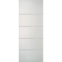 Porte Seule Laquée Blanc H.204 X L.93 Cm Griff'inox - Jeld Wen