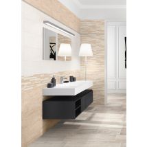 Faience Murale Interieur Cuisine Et Salle De Bain Rieti Décor Beige Effet Travertin L.20 X L.45 Cm