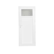 Porte De Service Pvc 1/4 Vitrée Poussant Droit H.200 X L.80 Cm