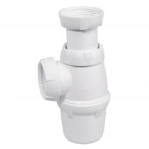 Siphon Pour Évier 1 Cuve Diam.40 Mm Réglable En Hauteur Blanc Nf - Wirquin - Tecnomat