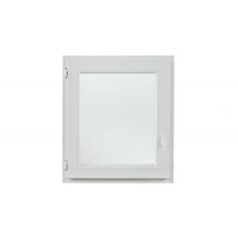 Fenêtre Pvc H.60 X L.40 Cm 1 Vantail Tirant Gauche Vitrage Granité Blanc