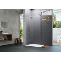 Paroi De Douche Fixe À L’italienne Argent Mat L.140 X H.200 X Ep.0,08 Cm Pure - Bricoman