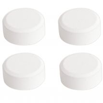Fixations Miroirs Rondes Blanches Diam.20 Mm Lot De 4