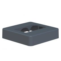 Cache Platine Pour Poteau Klosup Gris