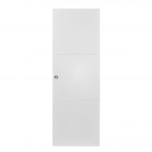 Porte Coulissante Seule Murcia Revêtue Larg.73 Cm Alvéolaire Entaillée
