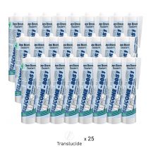 Mastic Silicone Neutre Bâtiment Sanitaire Transparent 300 Ml - Den Braven 8051 (carton De 25)