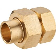 Raccord 3 Pièces Femelle F.20x27(3/4'') Cuivre À Souder Diam.22 Mm - (lot De 2)