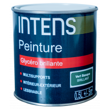 Peinture Intérieure Et Extérieure Multi-supports Glycéro Satin Vert Basque 0,5 L - Intens