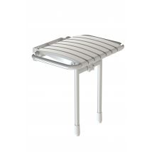 Siège De Douche Relevable Assise À Lattes Blanc Bama - Akw - Bricoman