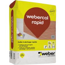 Colle Carrelage En Poudre Gris C2f Pour Sol Intérieur & Extérieur Et Mur Intérieur 25 Kg - Webercol Rapid Weber - Bricoman