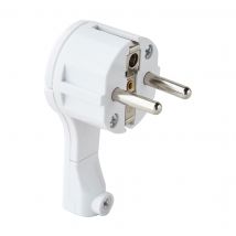 Fiche Mâle Extra Plate 16a Blanc - Bricoman