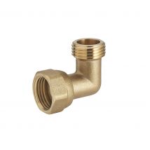 Raccord Coude Égal Mâle - Femelle À Visser M.12x17 (3/8") F.12x17 (3/8") - Bricoman