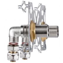 Kit De Fixation Robinetterie Double Pour Installation En Multicouche À Compression Diam.16 Mm Easy Fix