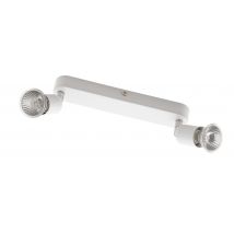 Plafonnier 2 Spots Blanc Gu10 Basic - Bricoman