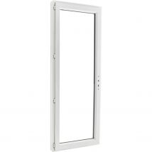 Porte-fenêtre Pvc H.205 X L.80 Cm 1 Vantail Tirant Droit Blanc