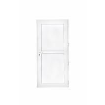 Porte De Service Pvc Pleine Poussant Gauche H.200 X L.80 Cm