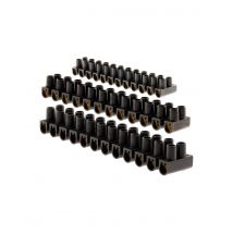 5 Barrettes 3x6+2lot De 10 Noires - Bricoman