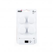 Lot 4 Boutons Porcelaine Blanc D35mm - Bricoman