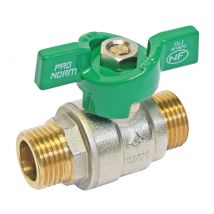 Vanne À Sphère Nf Passage Intégral Manette Papillon Mâle / Mâle 12 X 17 (3/8")