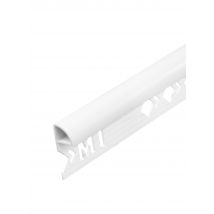 Profilé De Finition Carrelage 1/4 De Rond Fermé Ep.8 Mm Pvc Satiné Blanc L.2,50 M - Tecnomat