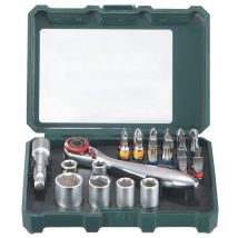 Coffret De 26 Embouts Vissage Assortiment Ph Pz Torx Hexa, Douilles + Porte Embout - 626701000 Metabo
