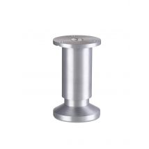 Pied De Meuble Rond En Aluminium Réglable H.10 Cm Diam.3,8 Cm Gris
