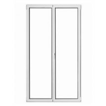 Porte-fenêtre Aluminium H.215 X L.120 Cm Ouvrant À La Française 2 Vantaux Blanc