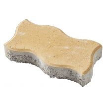 Pavé Béton Autobloquant Jaune L.24,5 X L.12,5 X Ep.5 Cm, Le M²