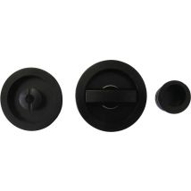 Poignées De Porte Coulissante Rond Noir - Chainey