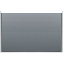 Porte De Garage Sectionnelle Prémontée Motorisée Sans Rainure H.200 X L.300 Gris