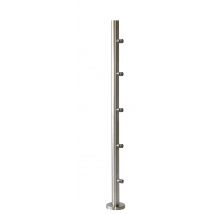 Poteau Pour 5 Lisses Inox 316 Haut.100 Cm