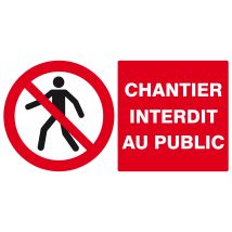 Panneau Chantier Interdit Au P L.330xl.200 Mm
